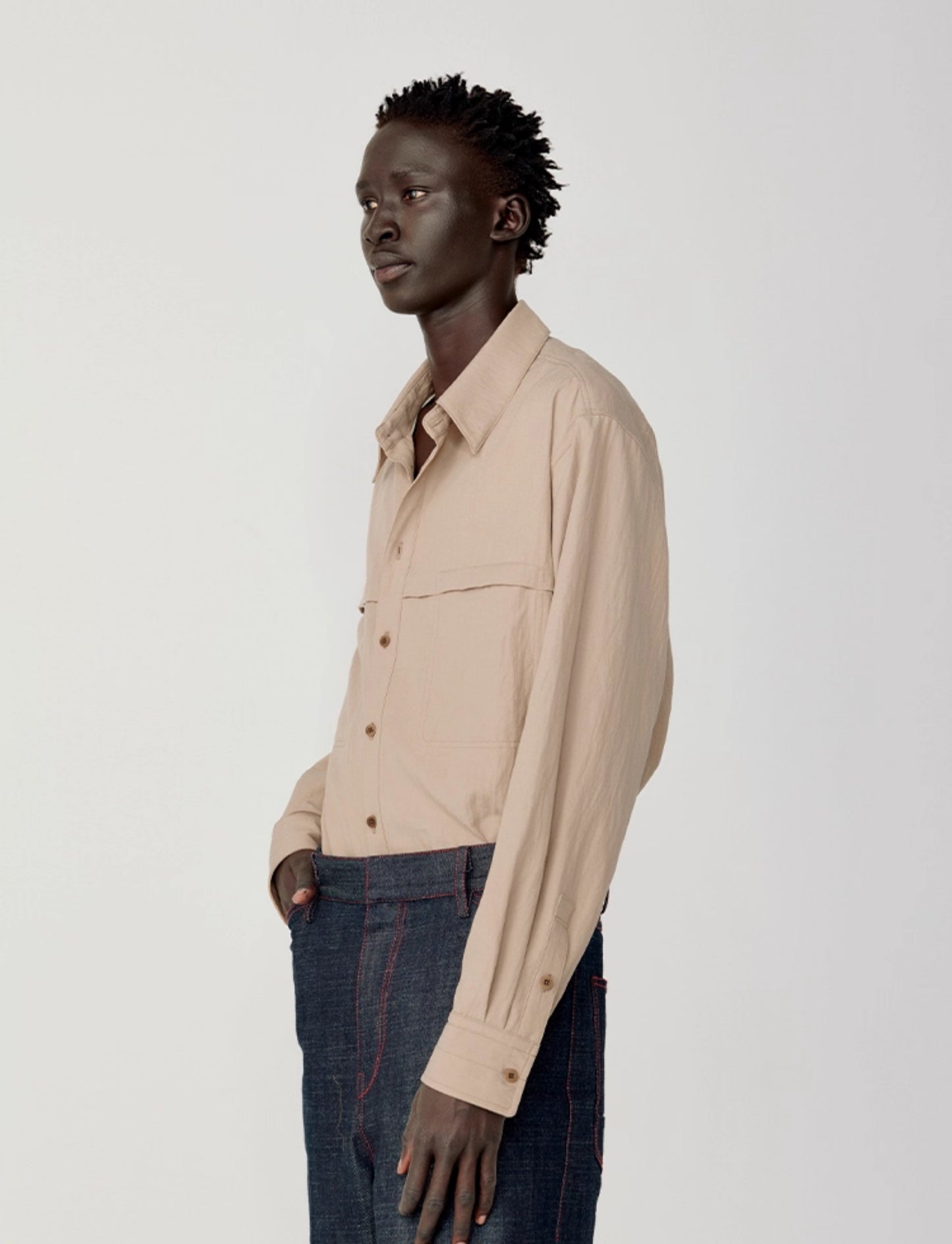 Shirt with patch pockets