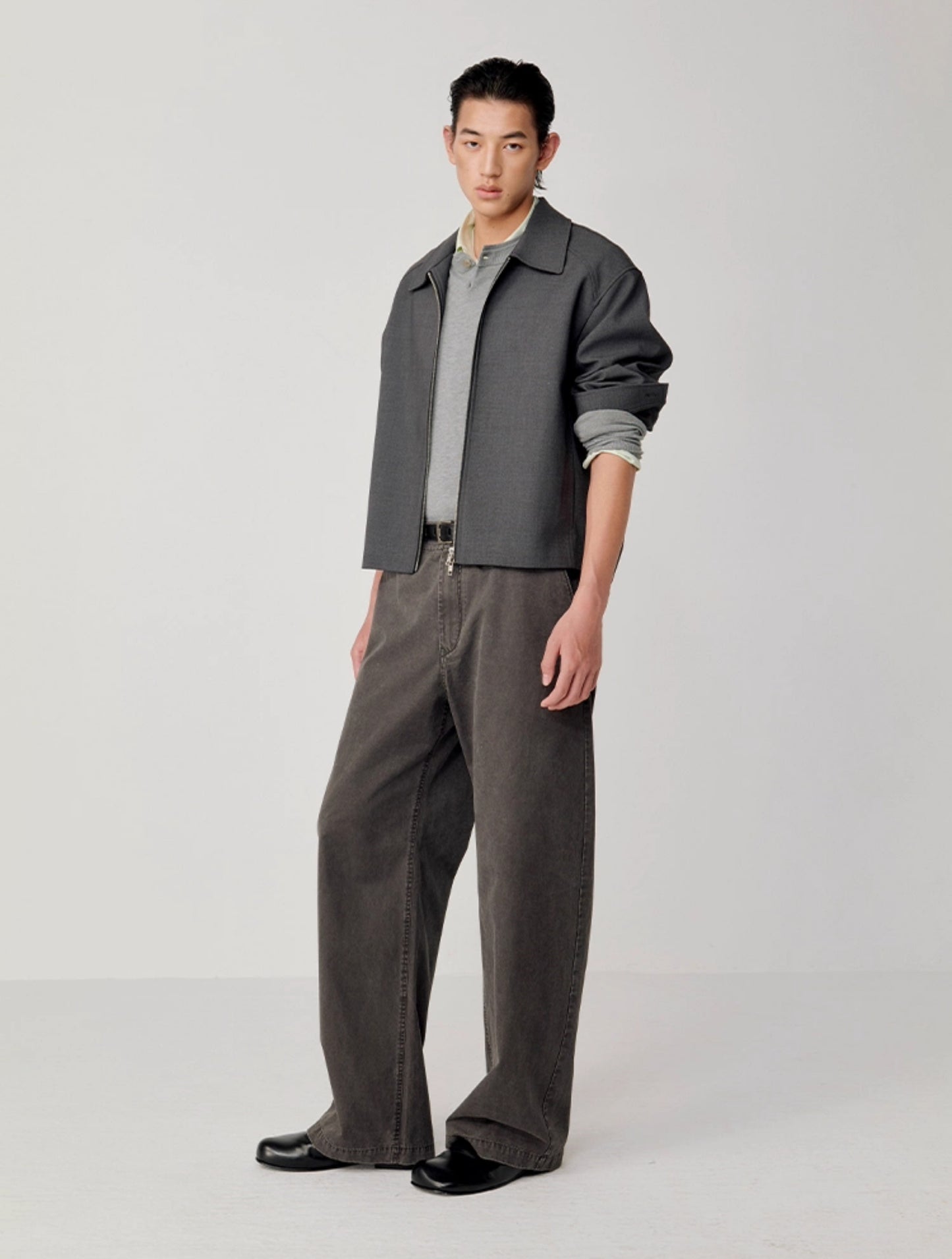 Wash Straight Casual Pants
