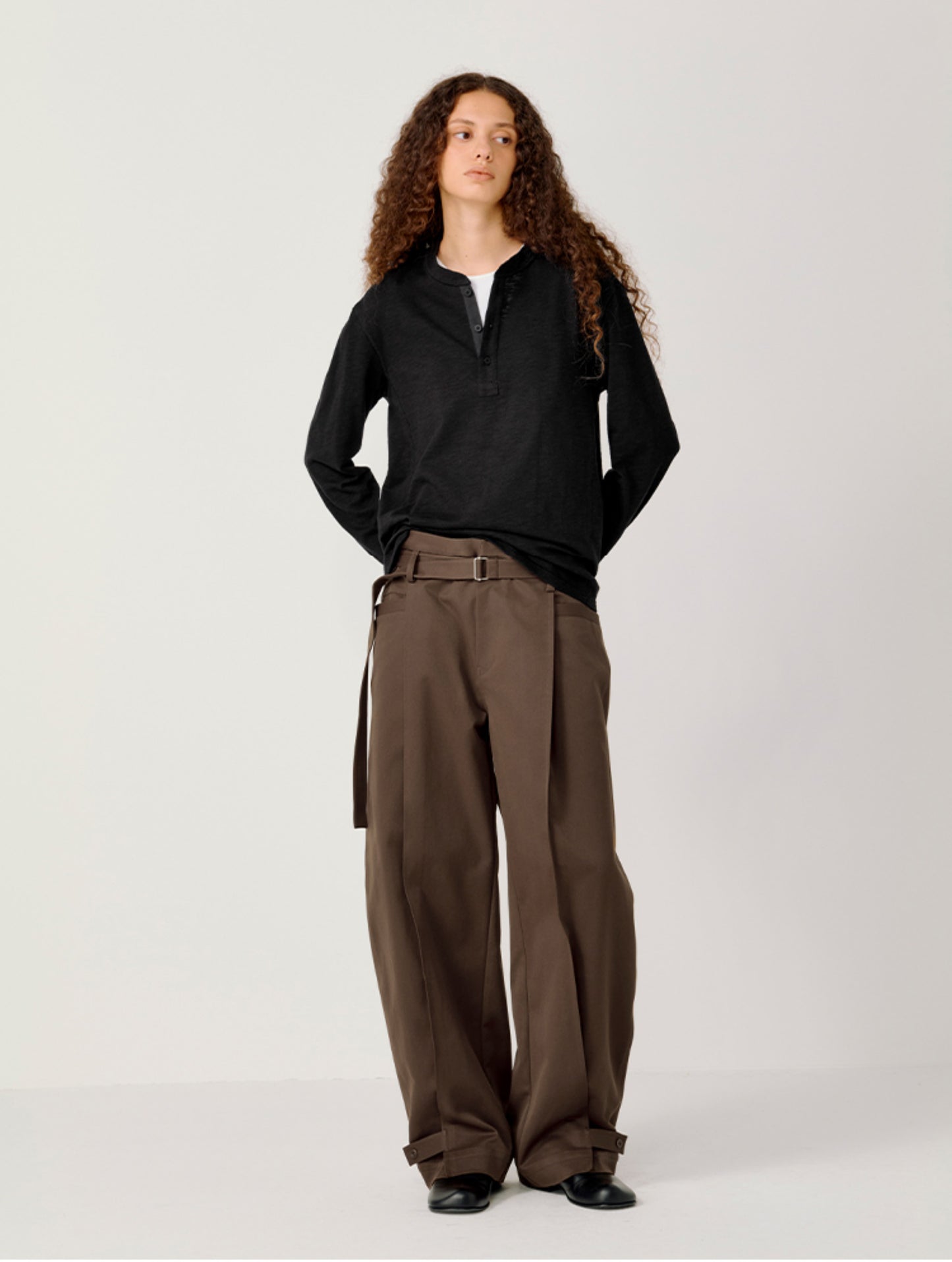 Henry-collar T-shirt