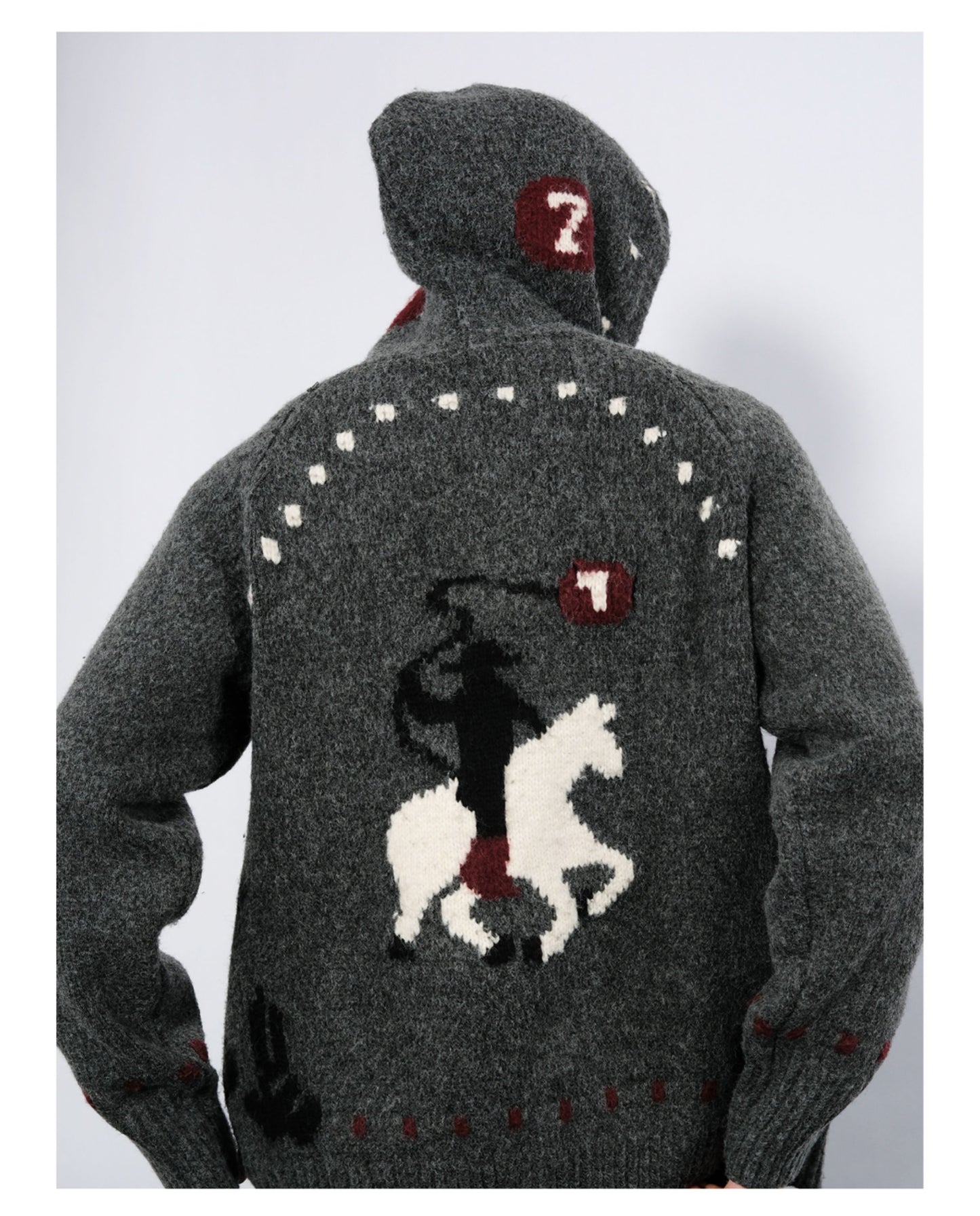 Double-Zipper Hooded Cardigan