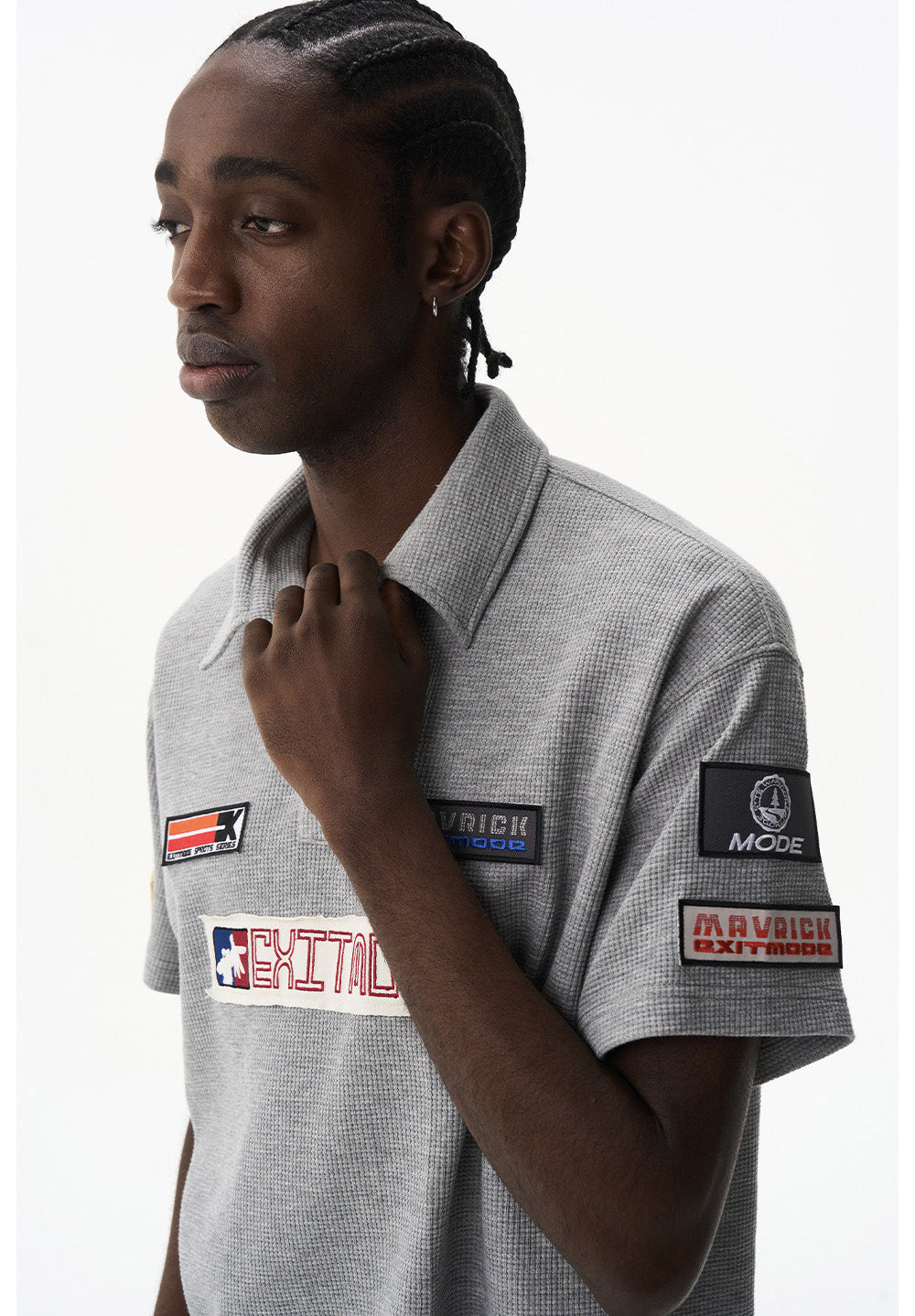 Waffle Badge Polo Shirt