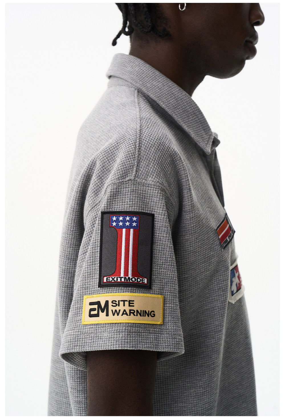 Waffle Badge Polo Shirt