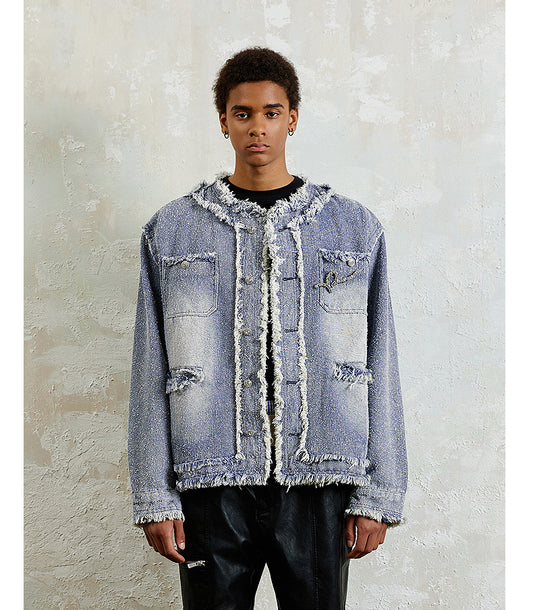 Short Wide Denim Jacket