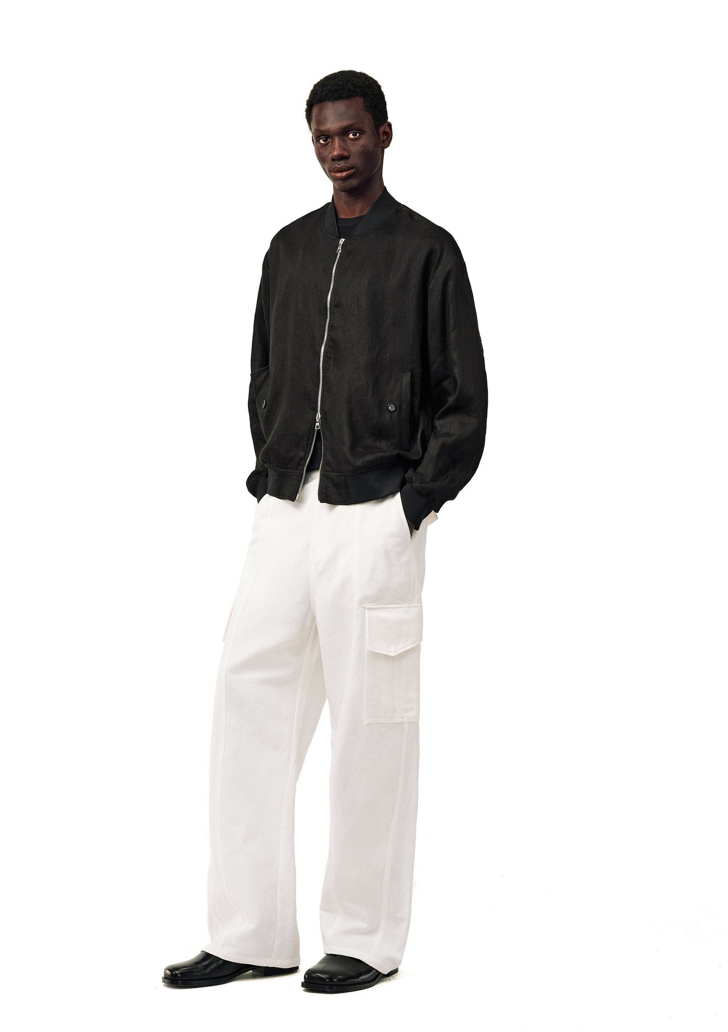 Curved-Leg Cargo Pants