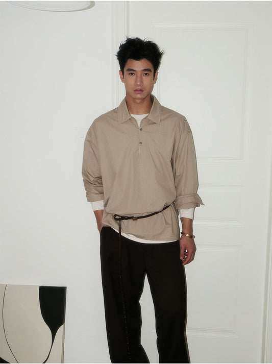 Half-Open Pullover Shirt