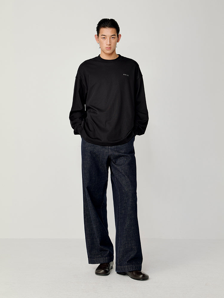 Double-Waist Loose Jeans