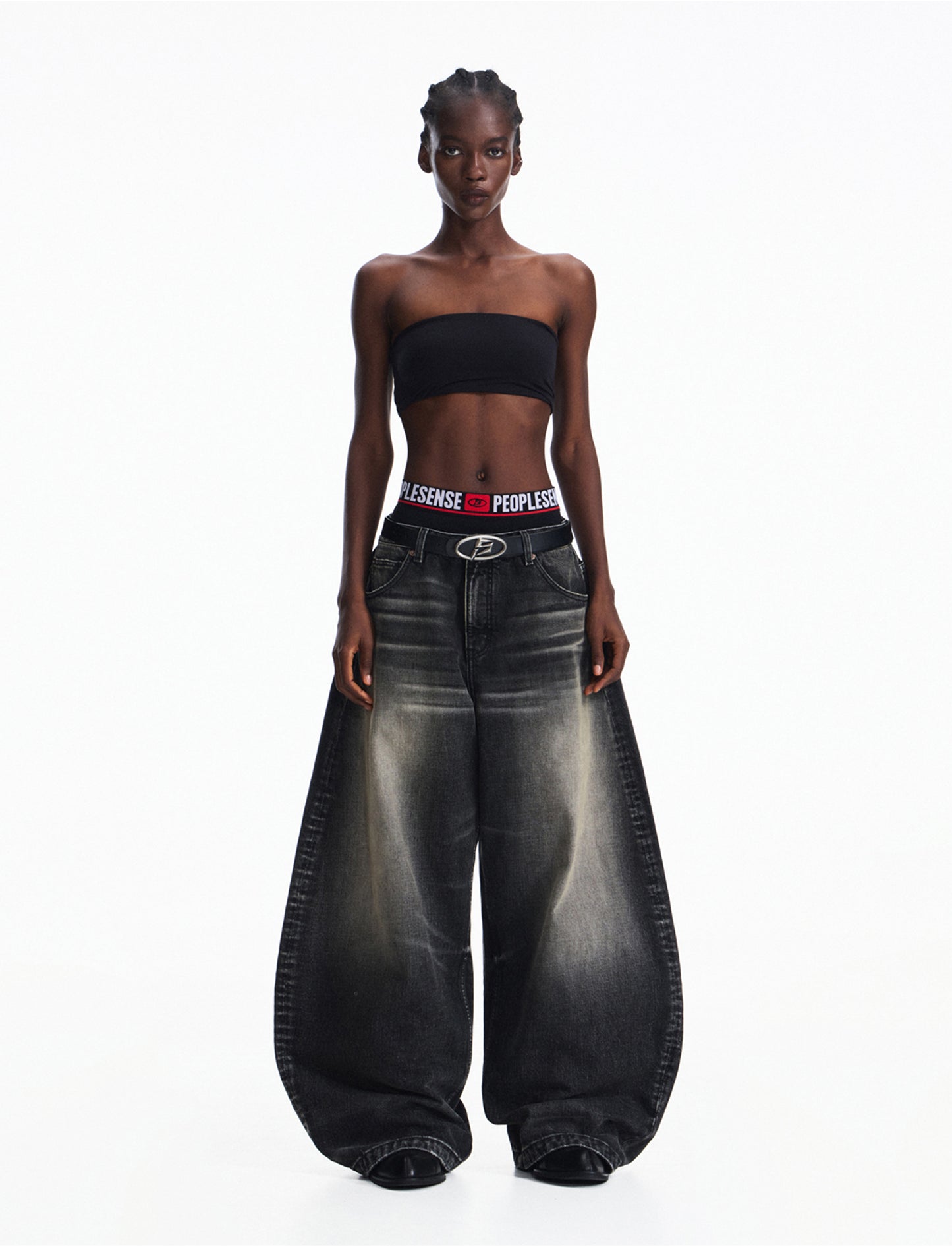 Distressed Finish Vintage Wash Jeans