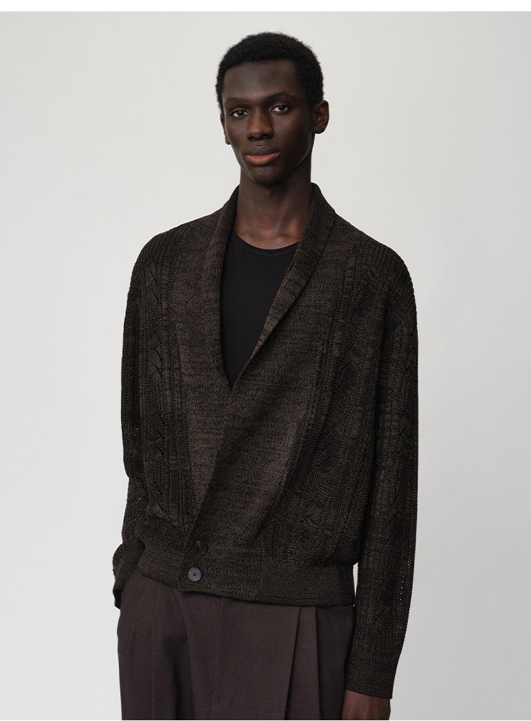 Openwork Knit Loose Cardigan