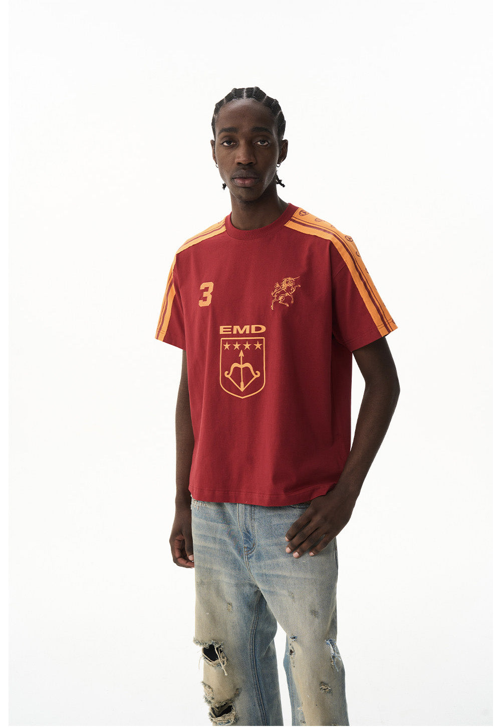 Retro Color Block Sports T-Shirt