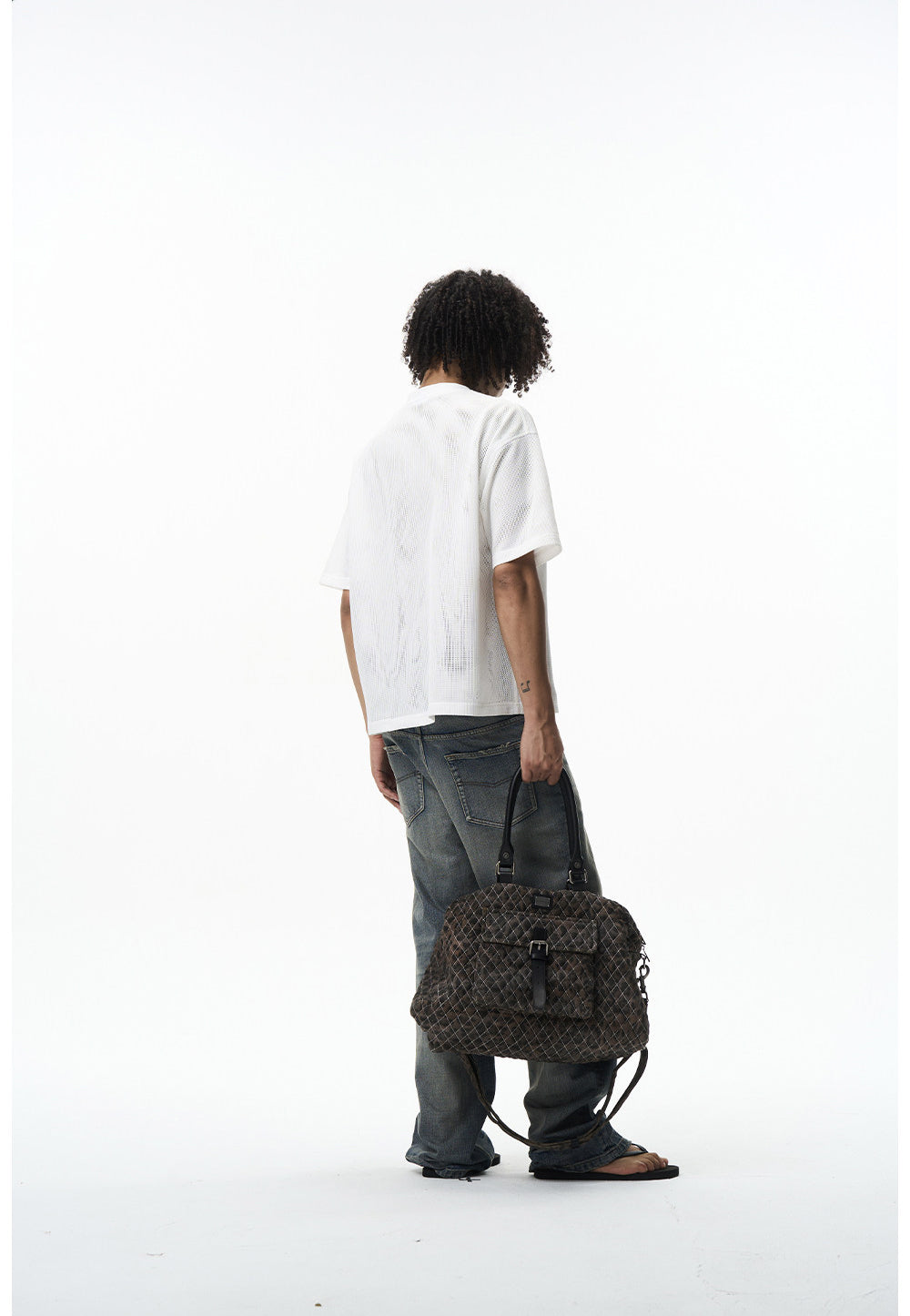 Mesh Hole Loose Fit T-shirt