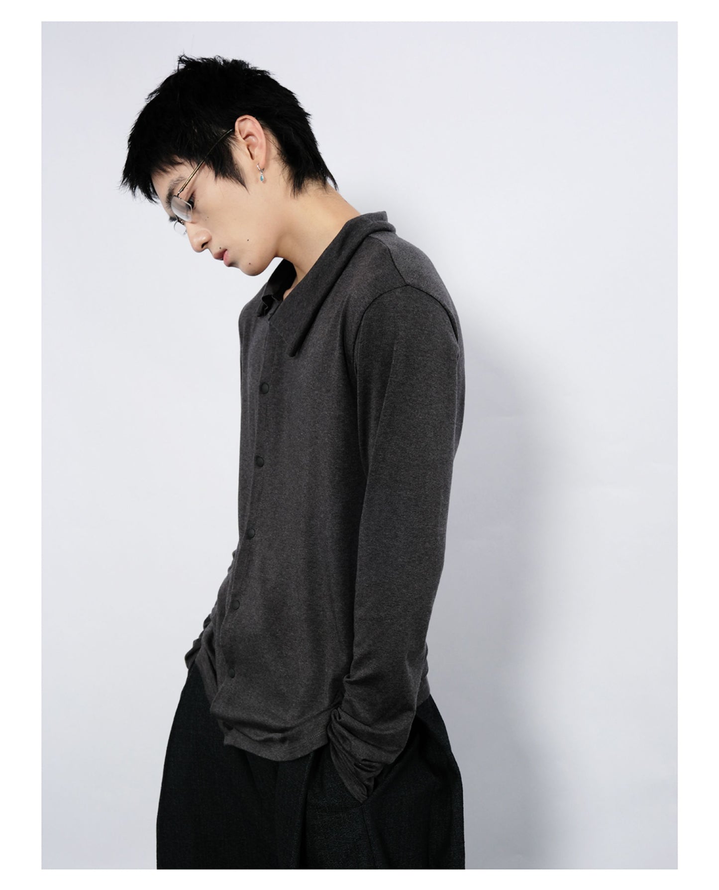 Double-Breasted Slim Cardigan