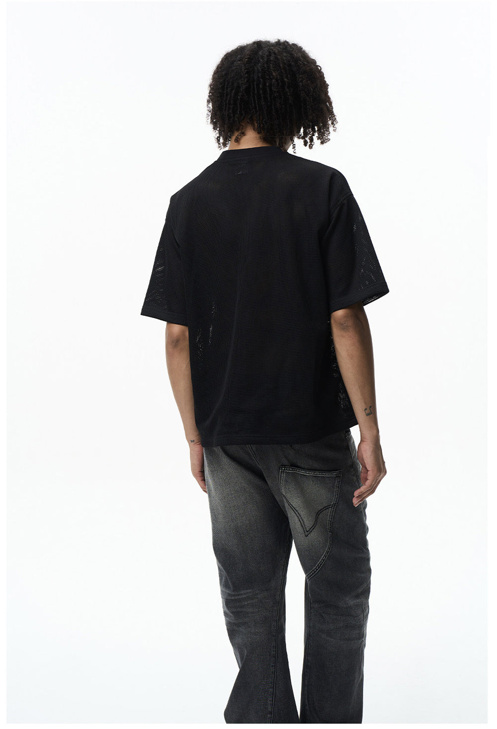Mesh Hole Loose Fit T-shirt