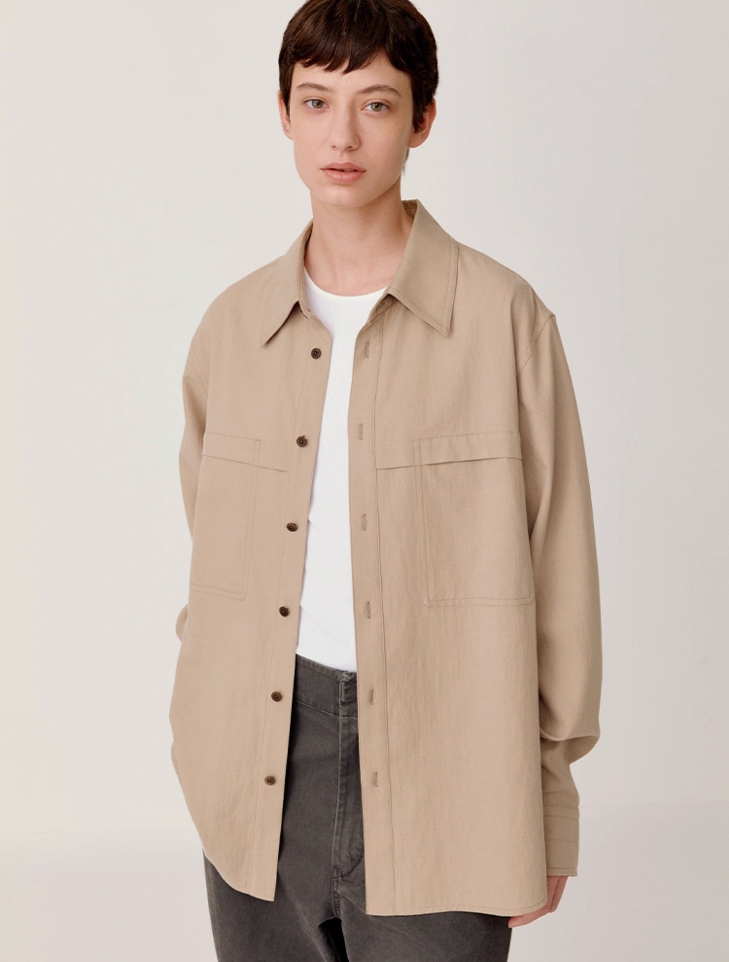 Shirt with patch pockets