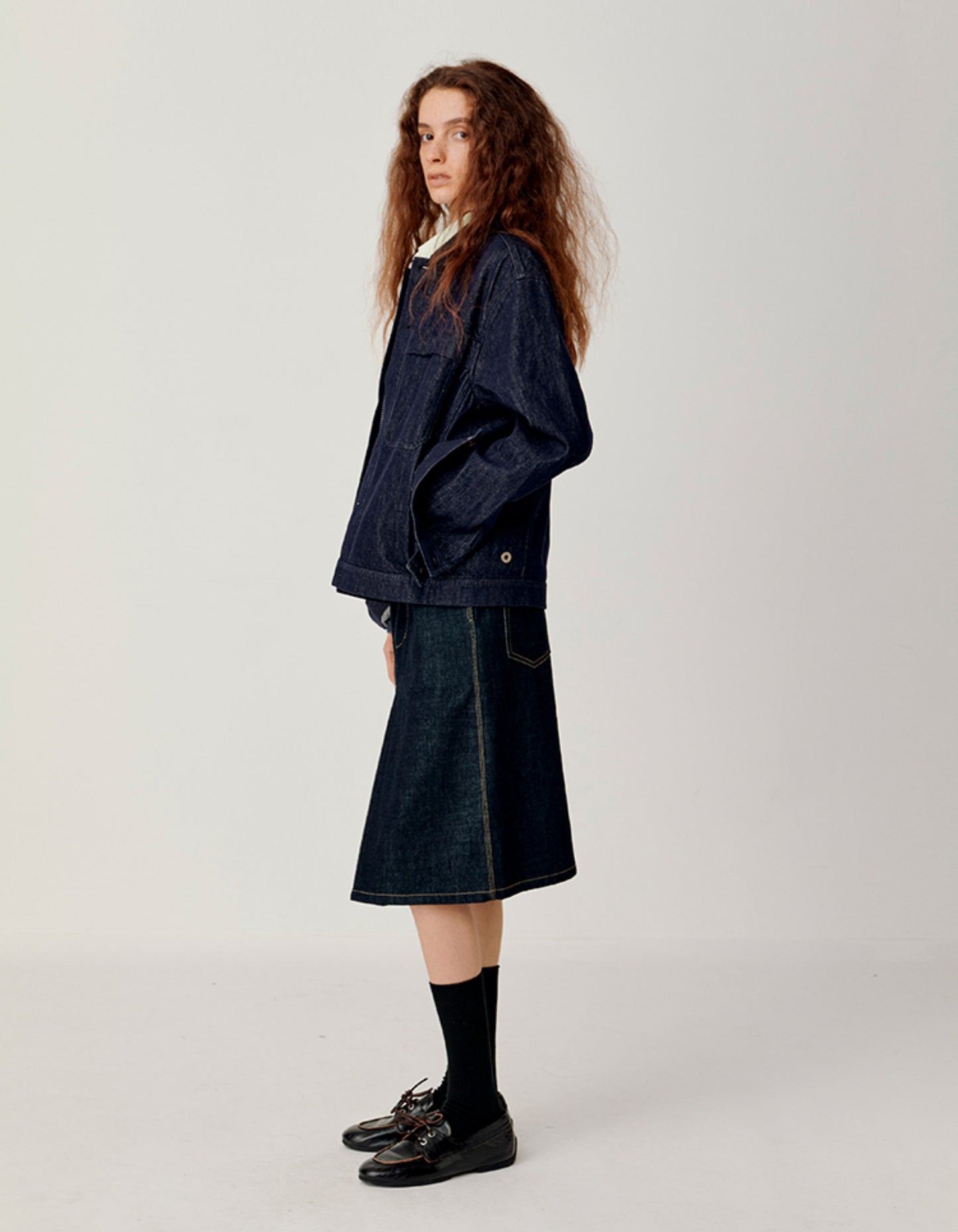 Double patch pocket denim jacket