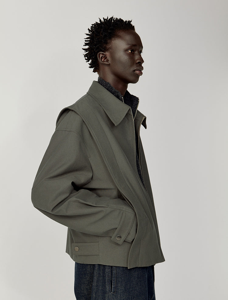 Wide Double-Zipper Jacket