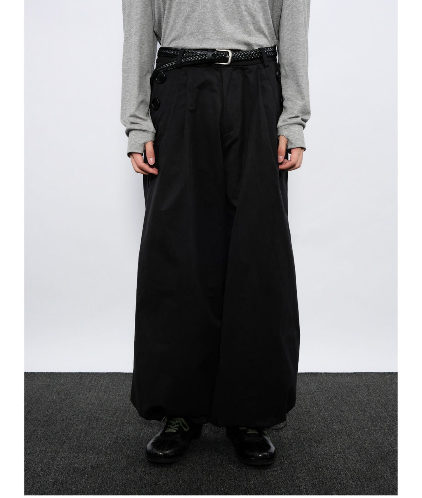 Side Button Casual Pants