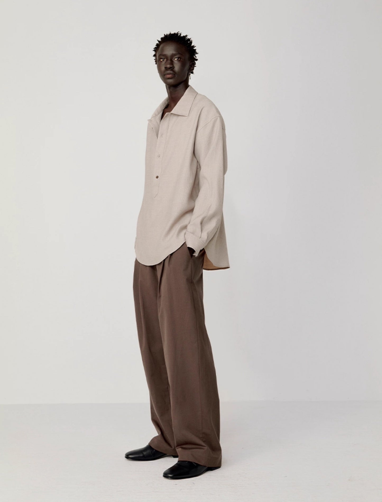 Pleated Drawstring Casual Pants