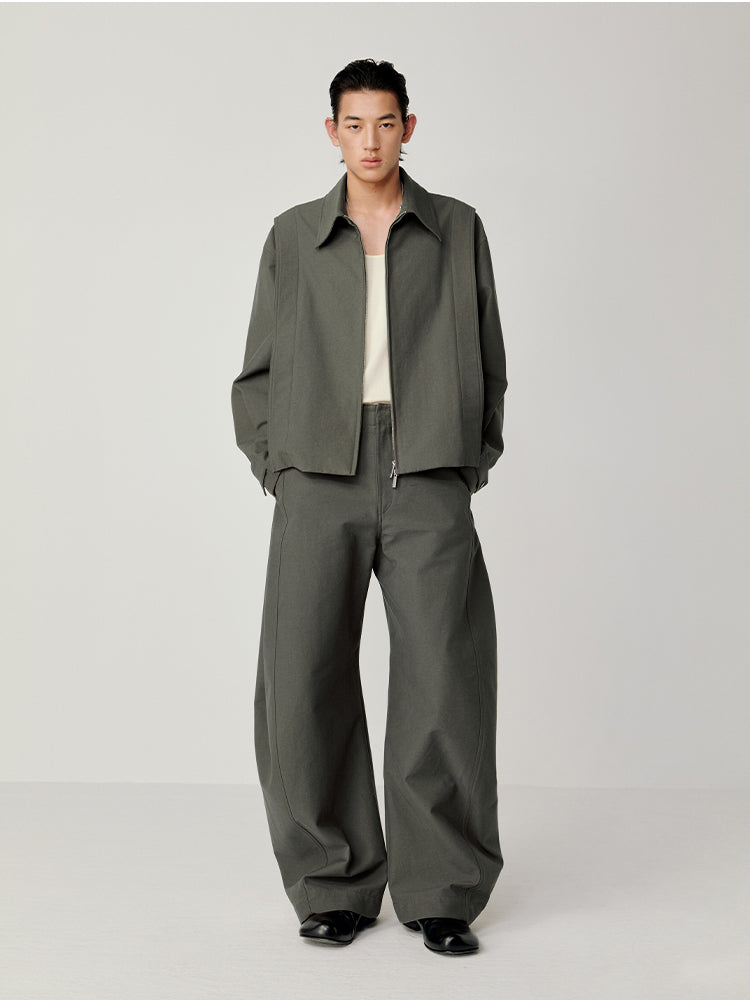 Wide Double-Zipper Jacket