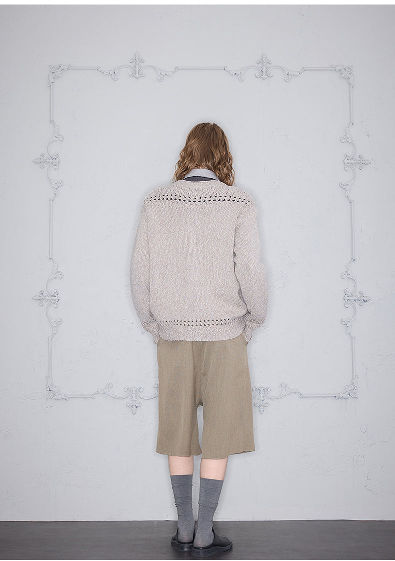Hollow-Knit Cardigan