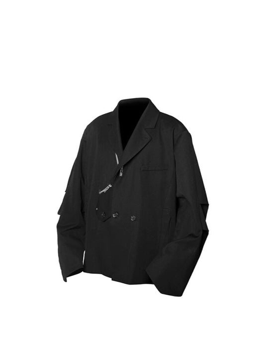 Detachable double-breasted jacket