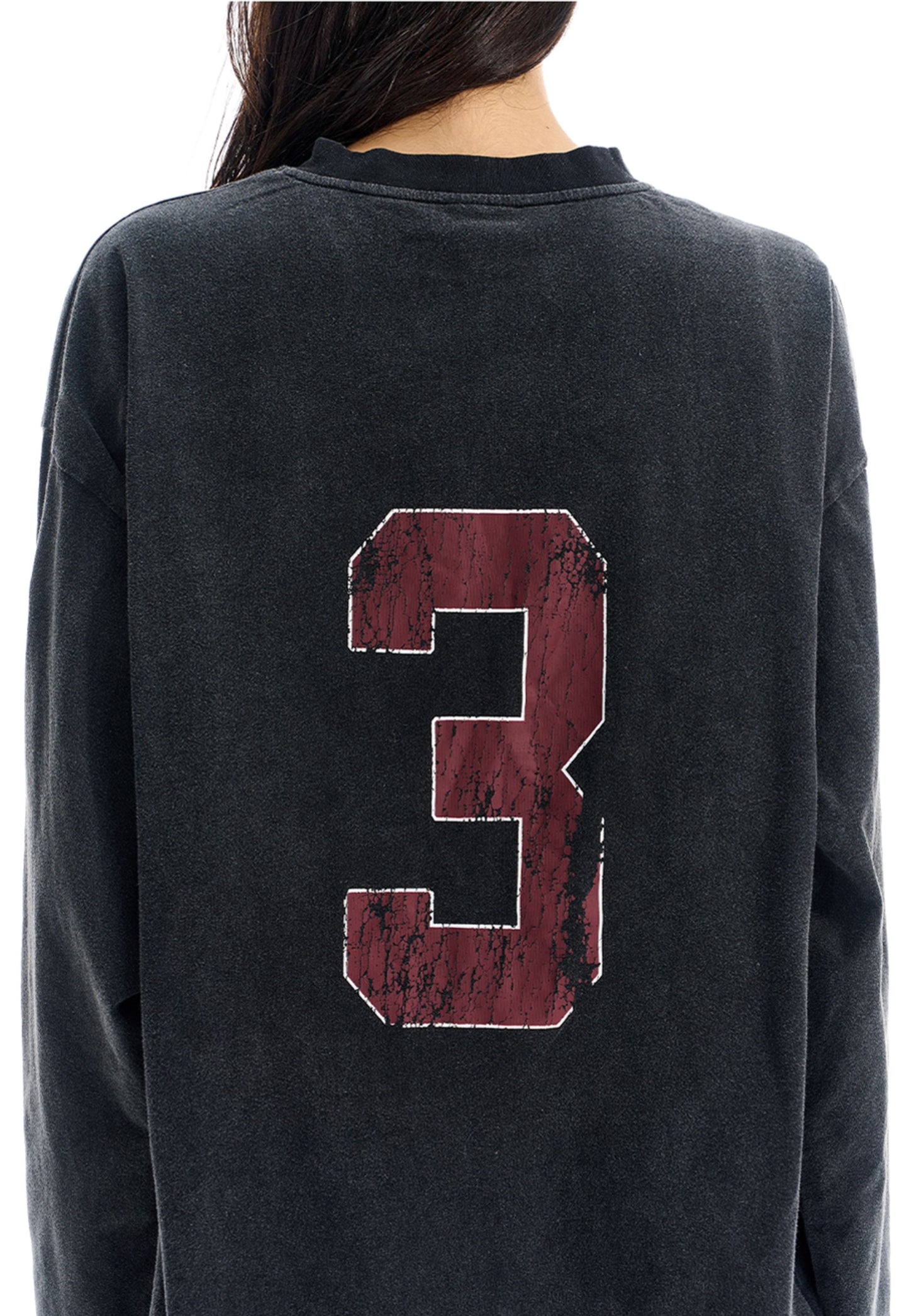 Wash-processed Basic Print T-Shirt