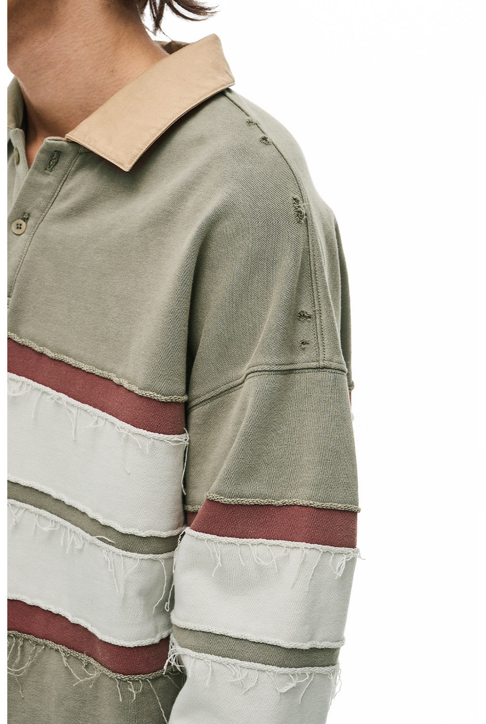 Retro-Washed Striped Polo Shirt