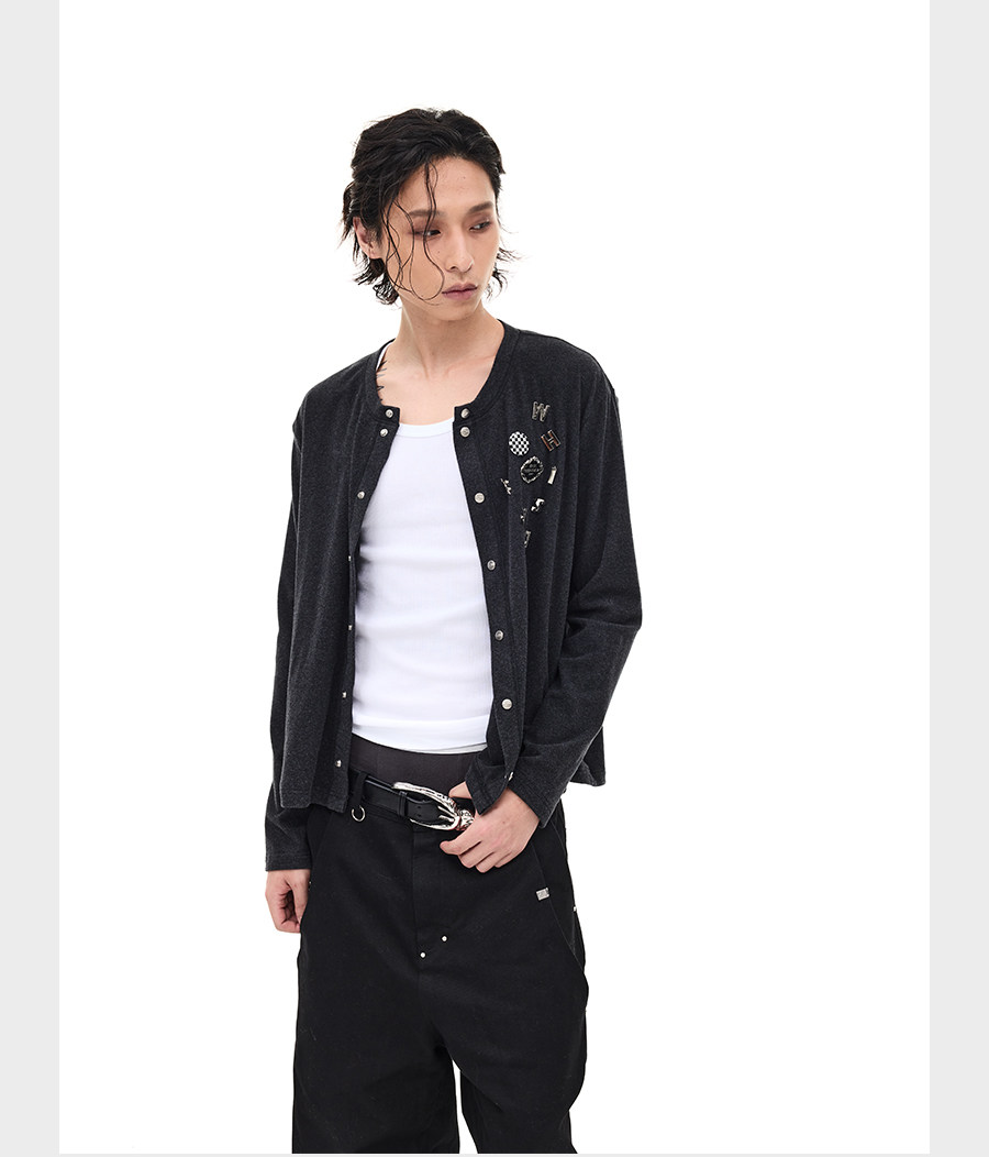 Wool Blend Slim Cardigan