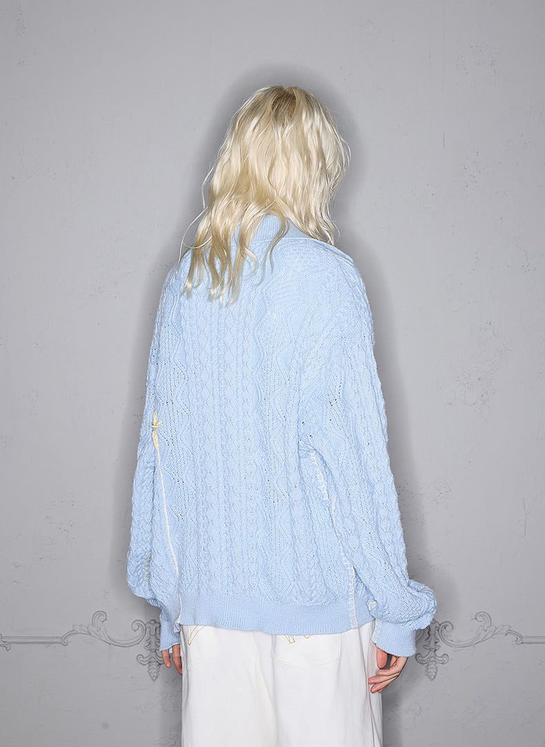 Cable Knit Lazy Cardigan