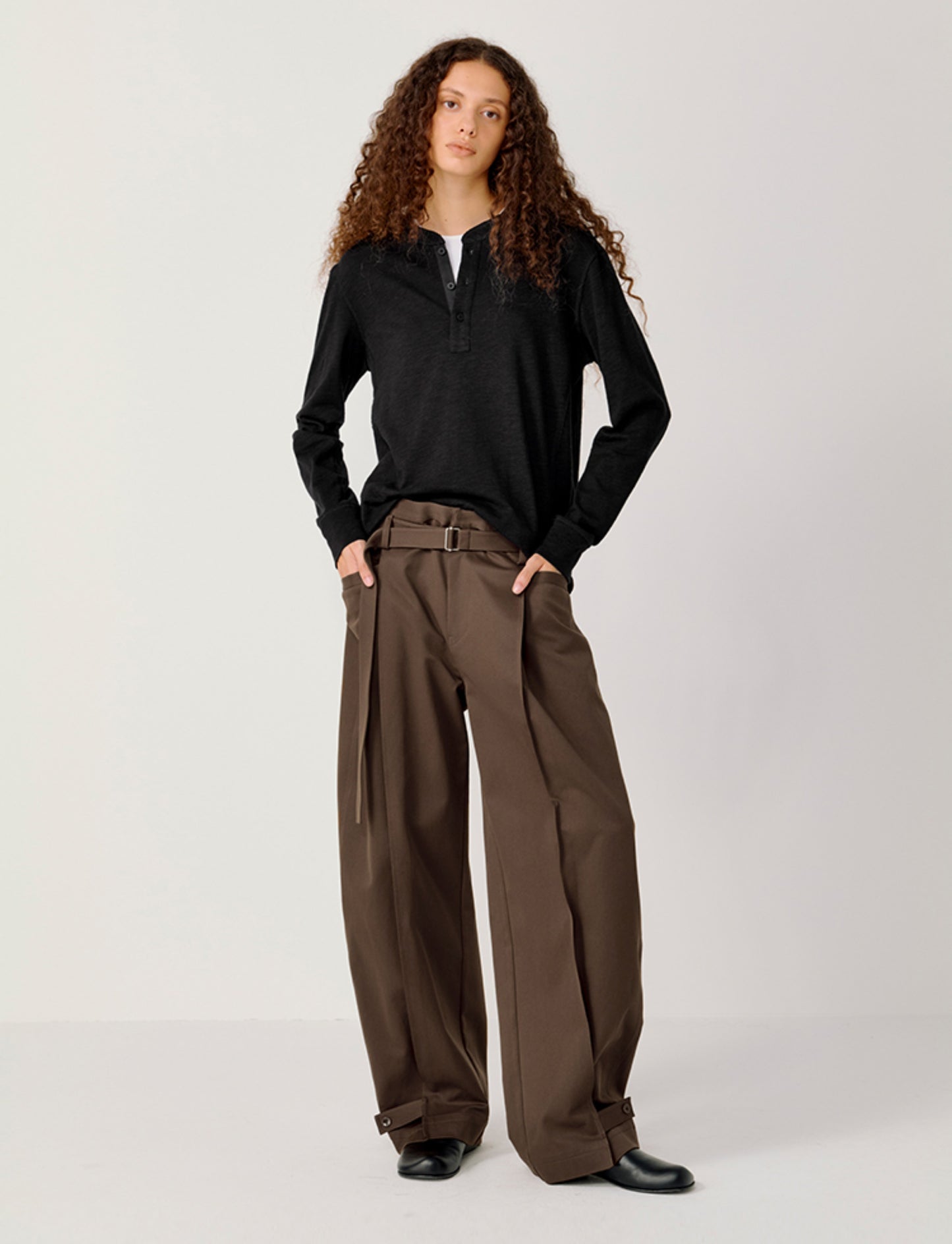 Henry-collar T-shirt