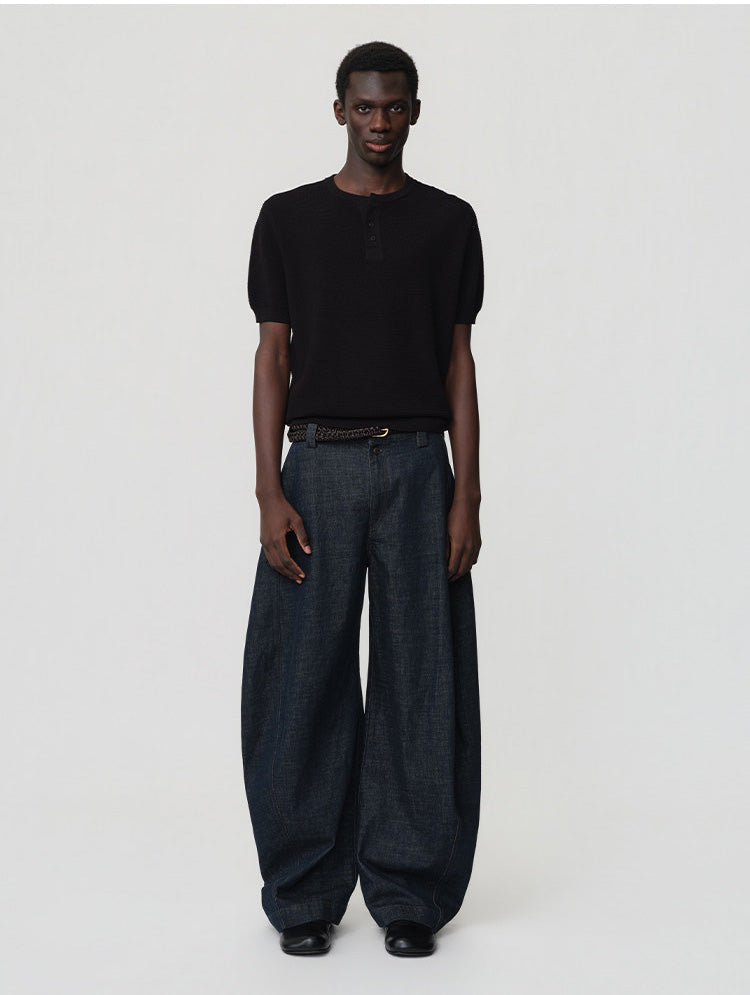 Loose-Fit Casual Denim Pants