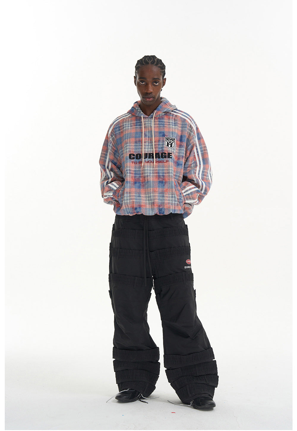 Checkered Pullover Sweatshirt