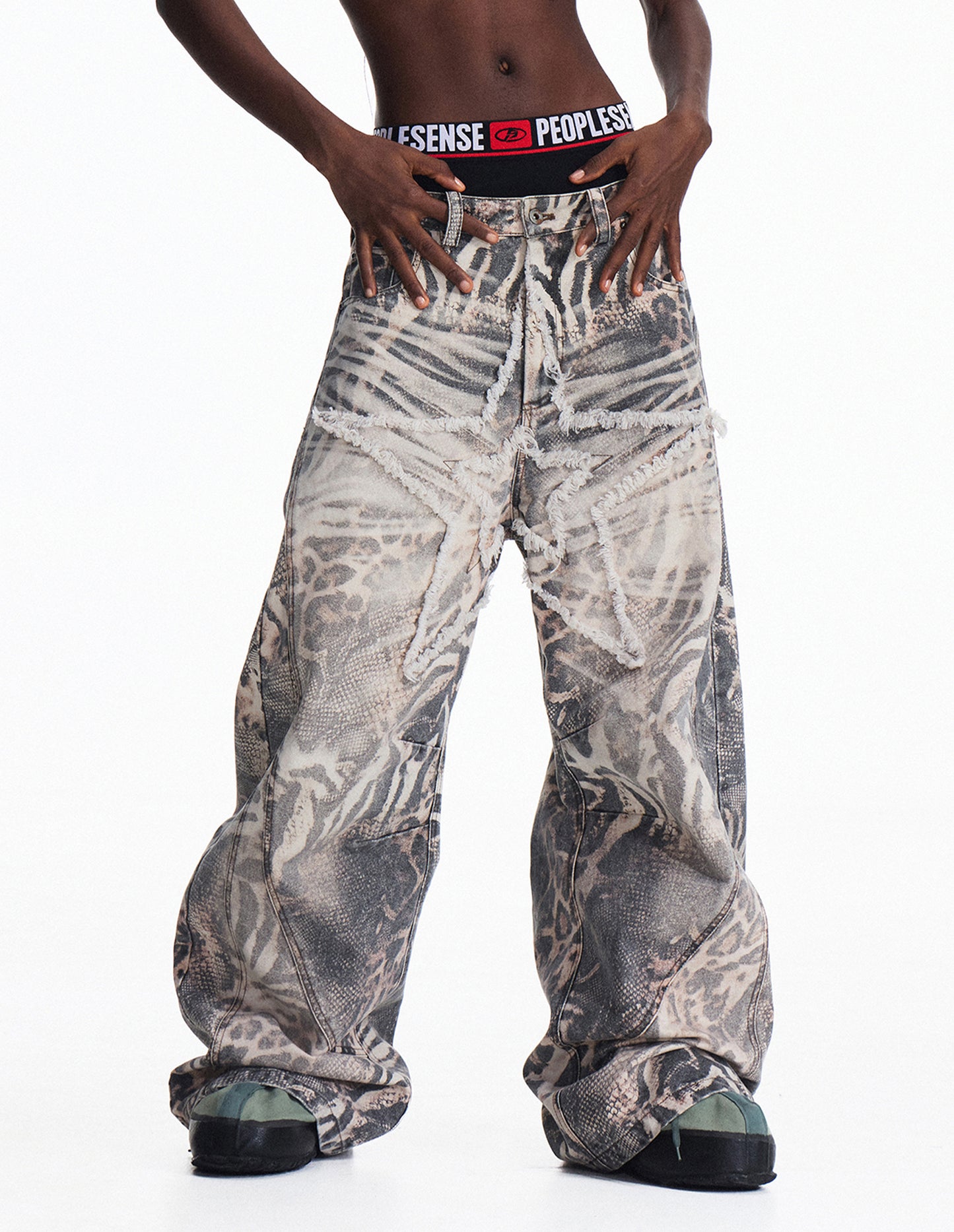 Print Gradient Jeans