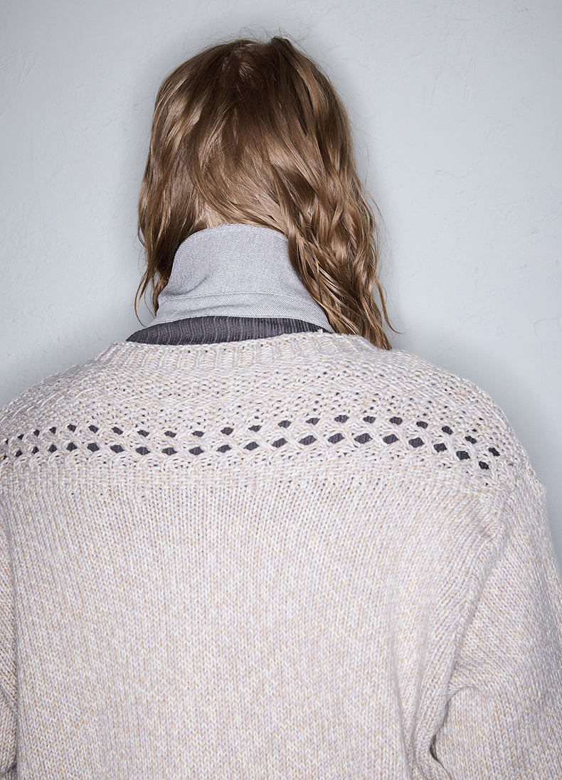 Hollow-Knit Cardigan