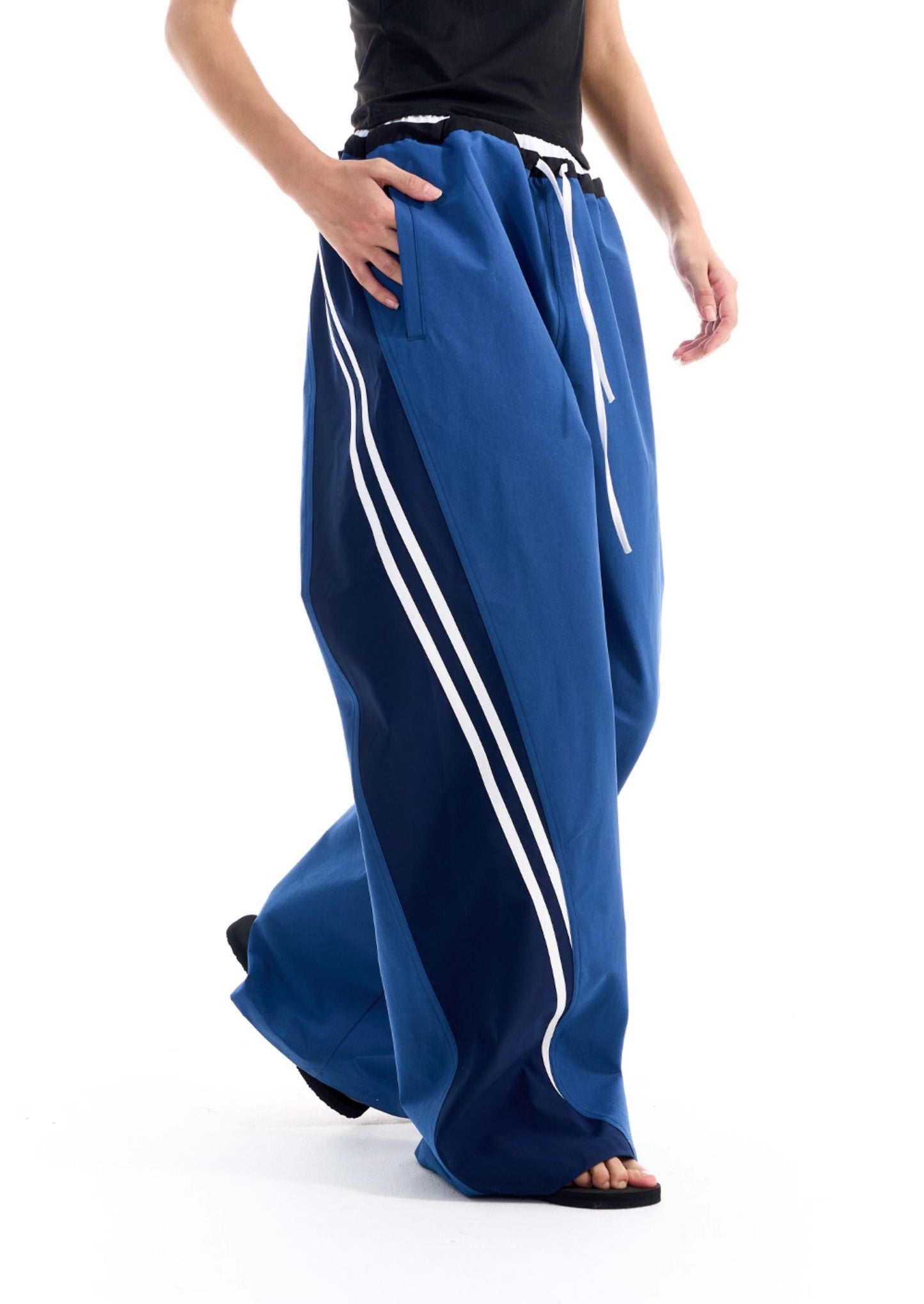 Striped Patchwork Casual Pants