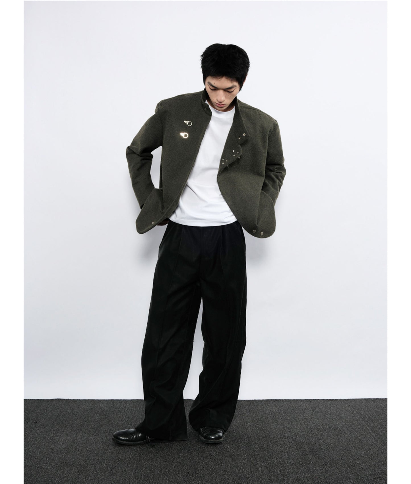 Leather Workwear Casual Pants