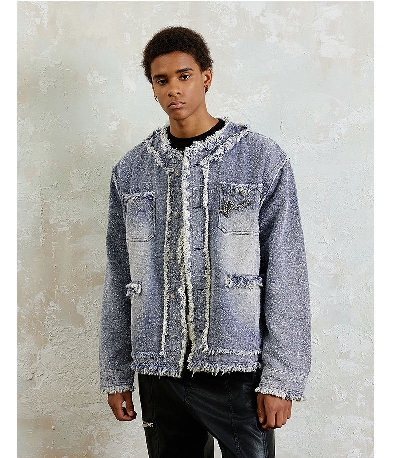 Short Wide Denim Jacket