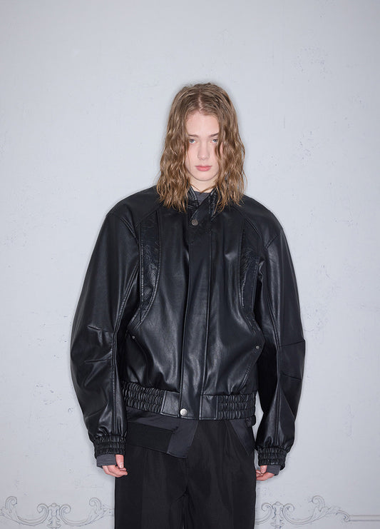 Stitch Leather Jacket