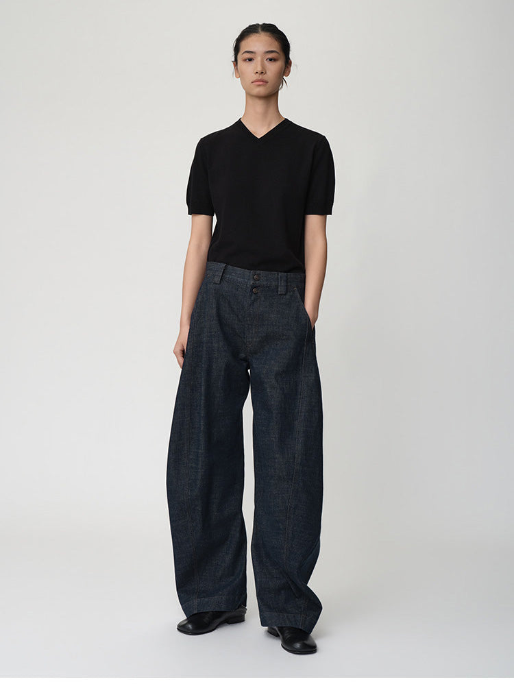 Loose-Fit Casual Denim Pants