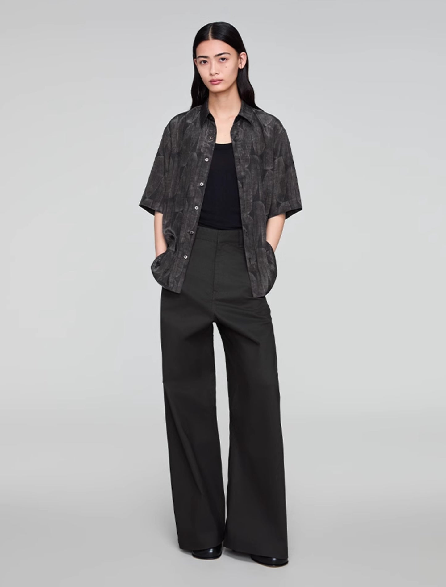 Wide Leg A-Line Casual Pants