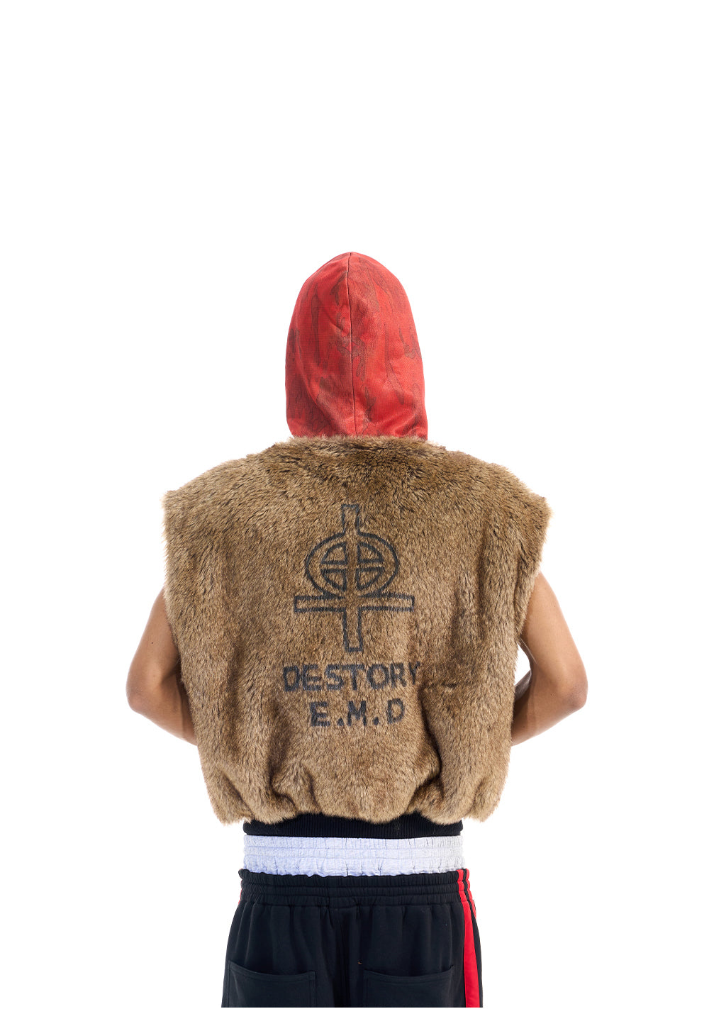 Patchwork Hooded Vest