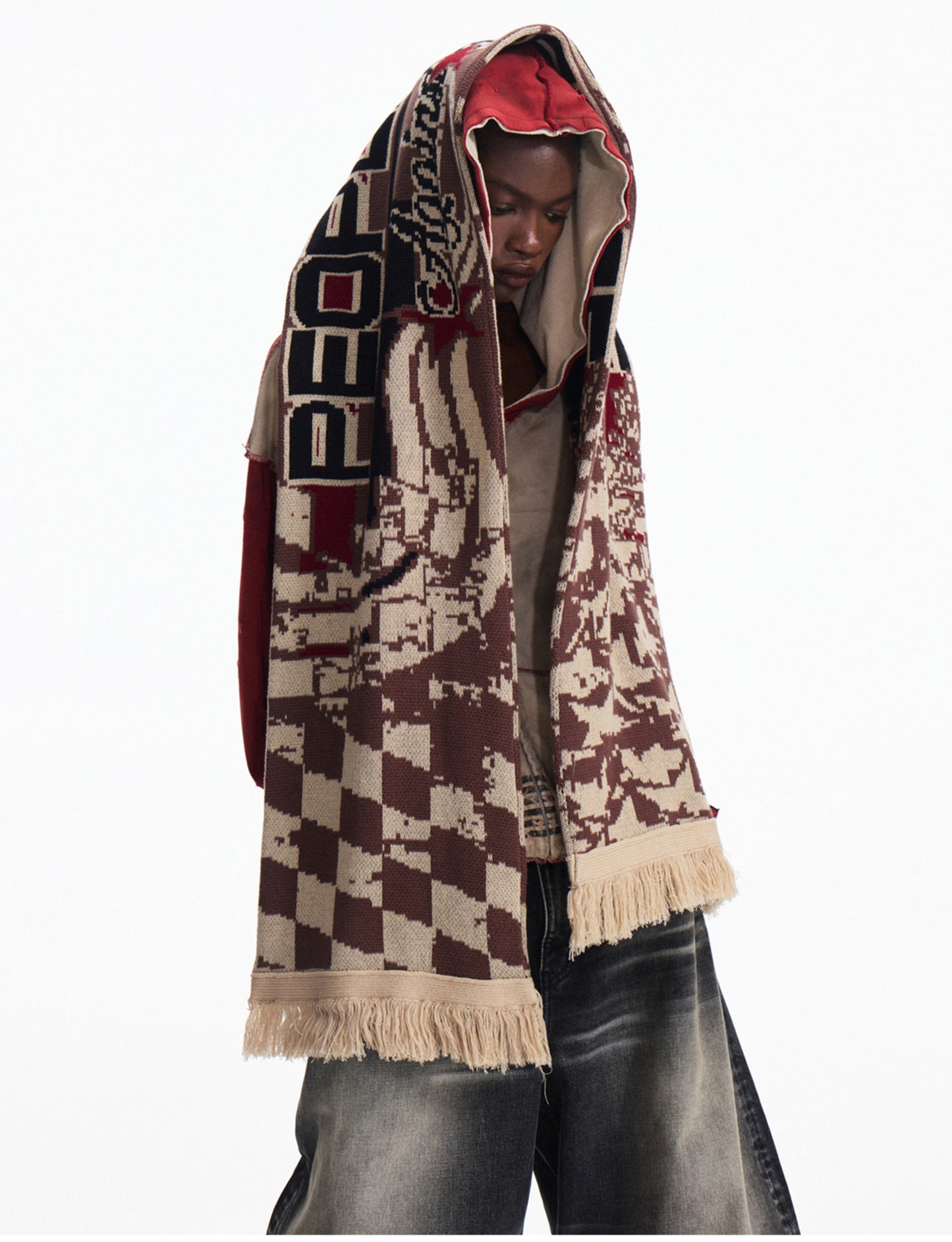 Jacquard Knit Scarf