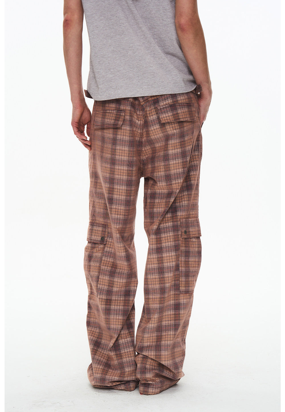 Checkered Corduroy Cargo Pants
